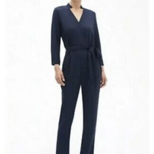 EUC Navy Banana Republic Belted Jumpsuit